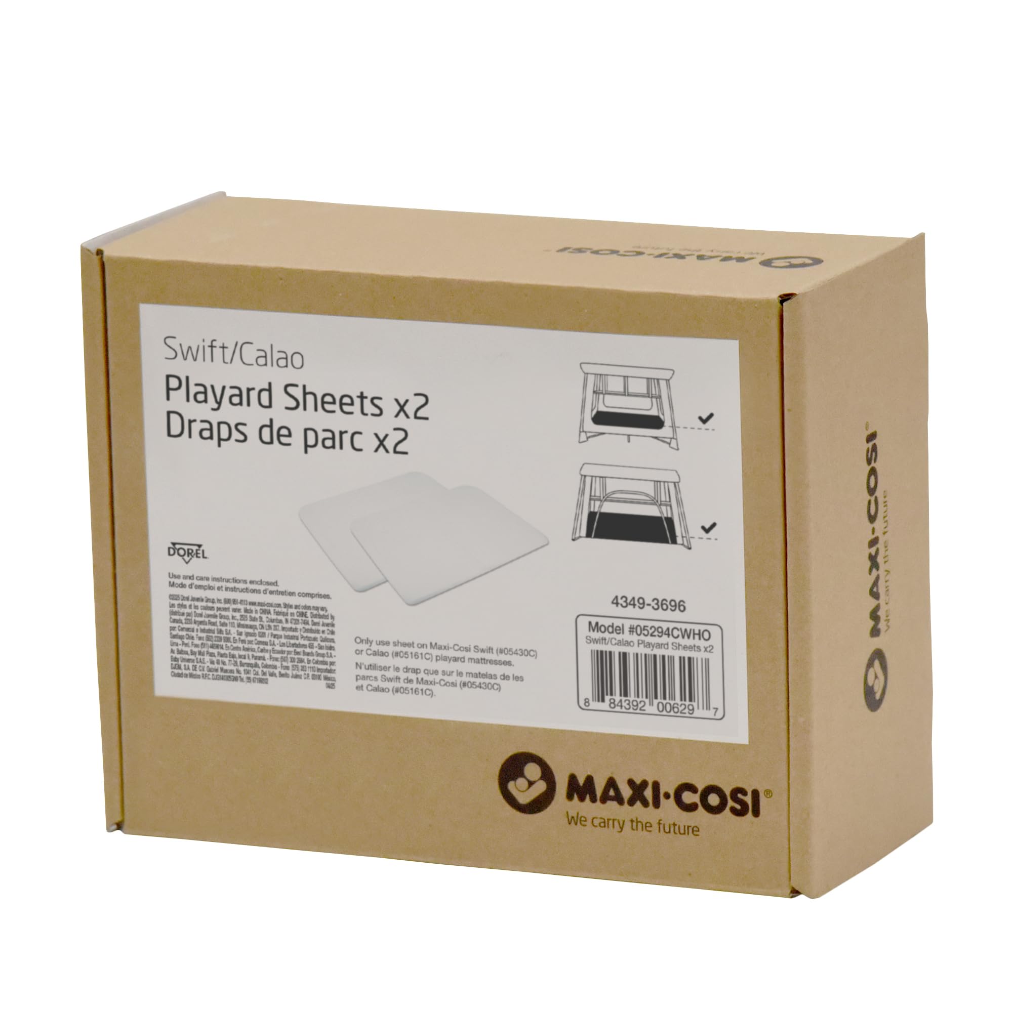 Maxi-Cosi Swift/Calao Playard Mode Fitted Sheets – 2-Pack, 100% Cotton, Soft and Breathable, Durable, Perfect Fit for Playard Mattress, Machine Washable, Baby Bedding Essentials 🍁 All In One Marketplace Canada