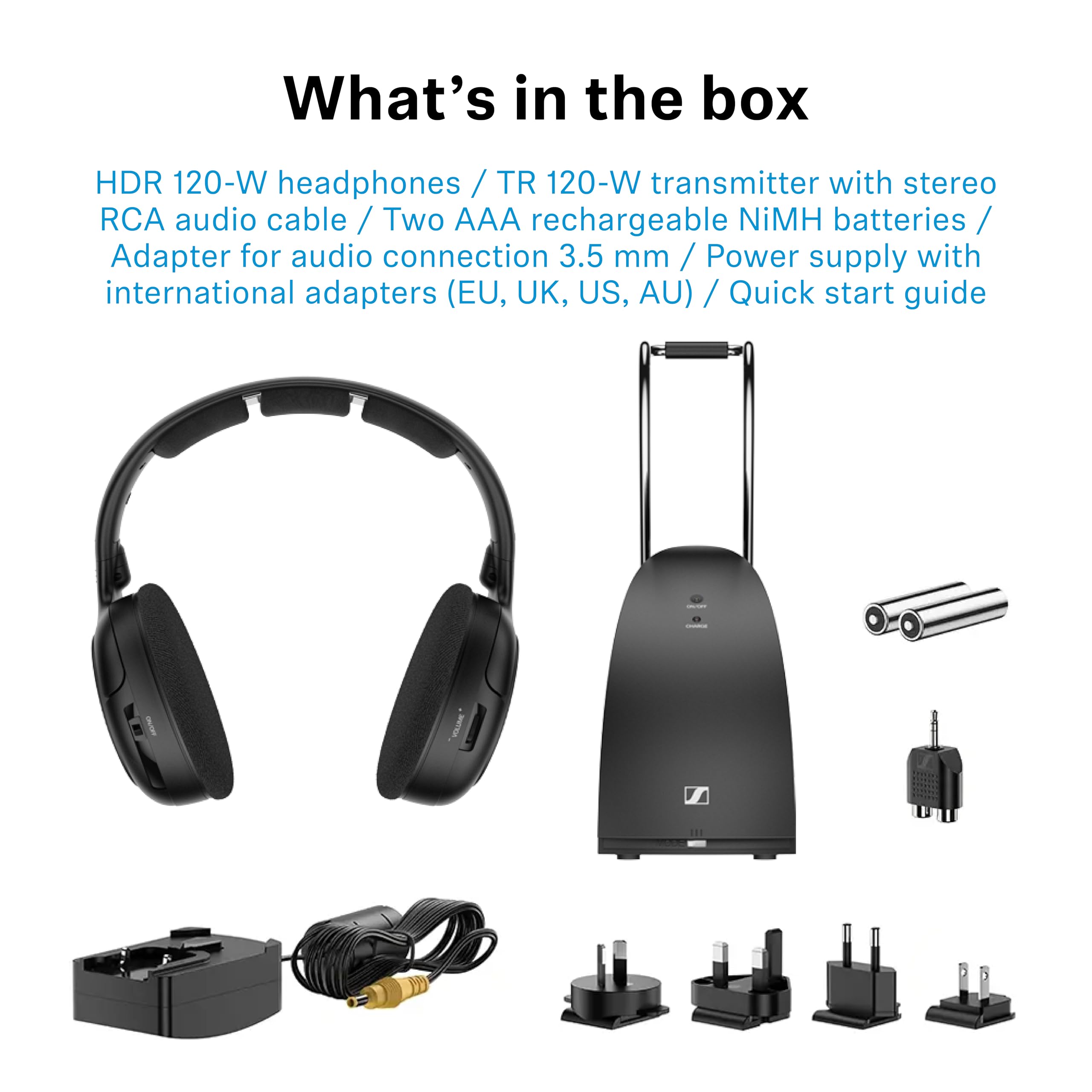 Sennheiser RS 120-W On-Ear Wireless Headphones, Transmitter/Charger Combo 🍁 All In One Marketplace Canada