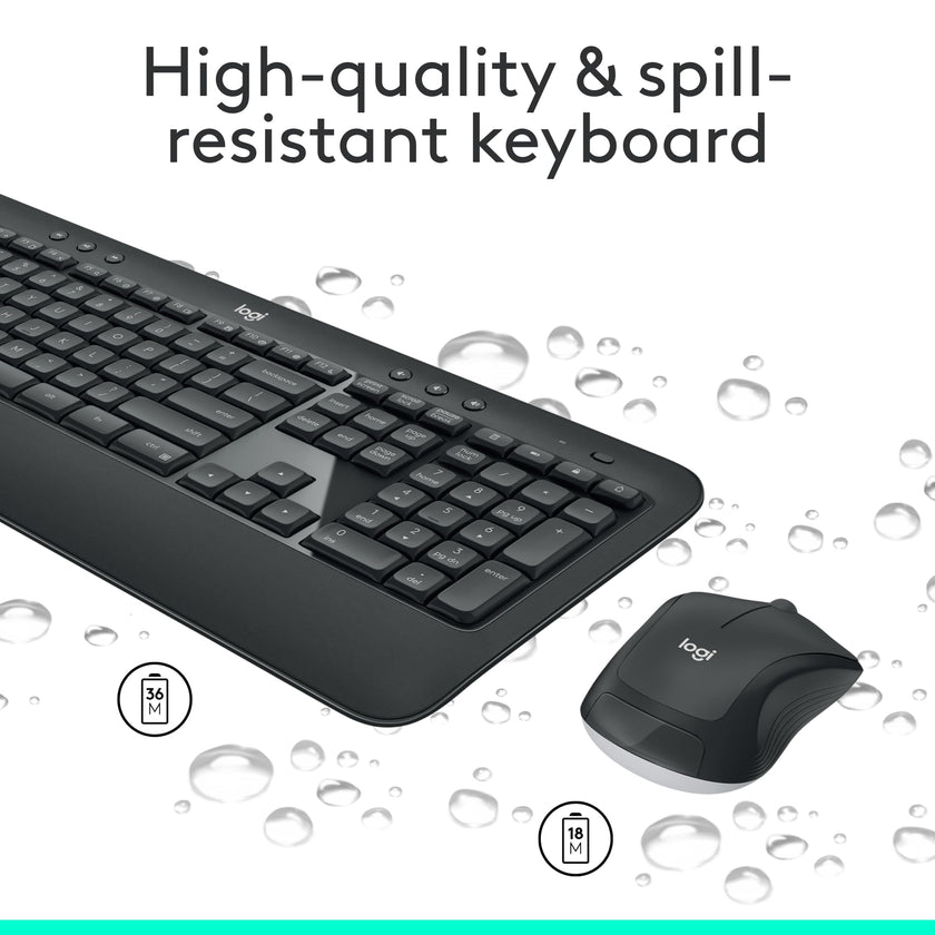 Logitech MK540 Advanced Wireless Keyboard and Mouse Combo for Windows, 2.4 GHz Unifying USB-Receiver, Multimedia Hotkeys, 3-Year Battery Life, for PC, Laptop 🍁 All In One Marketplace Canada