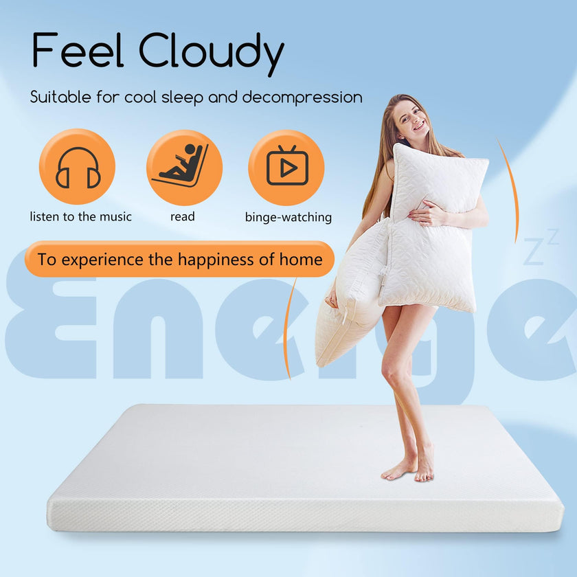 FDW Twin Mattress,6 Inch Gel Memory Foam Mattress, Medium Firm for Cool Sleep Pressure Relief, CertiPUR-US Certified/Bed-in-a-Box/Pressure Relieving 🍁 All In One Marketplace Canada