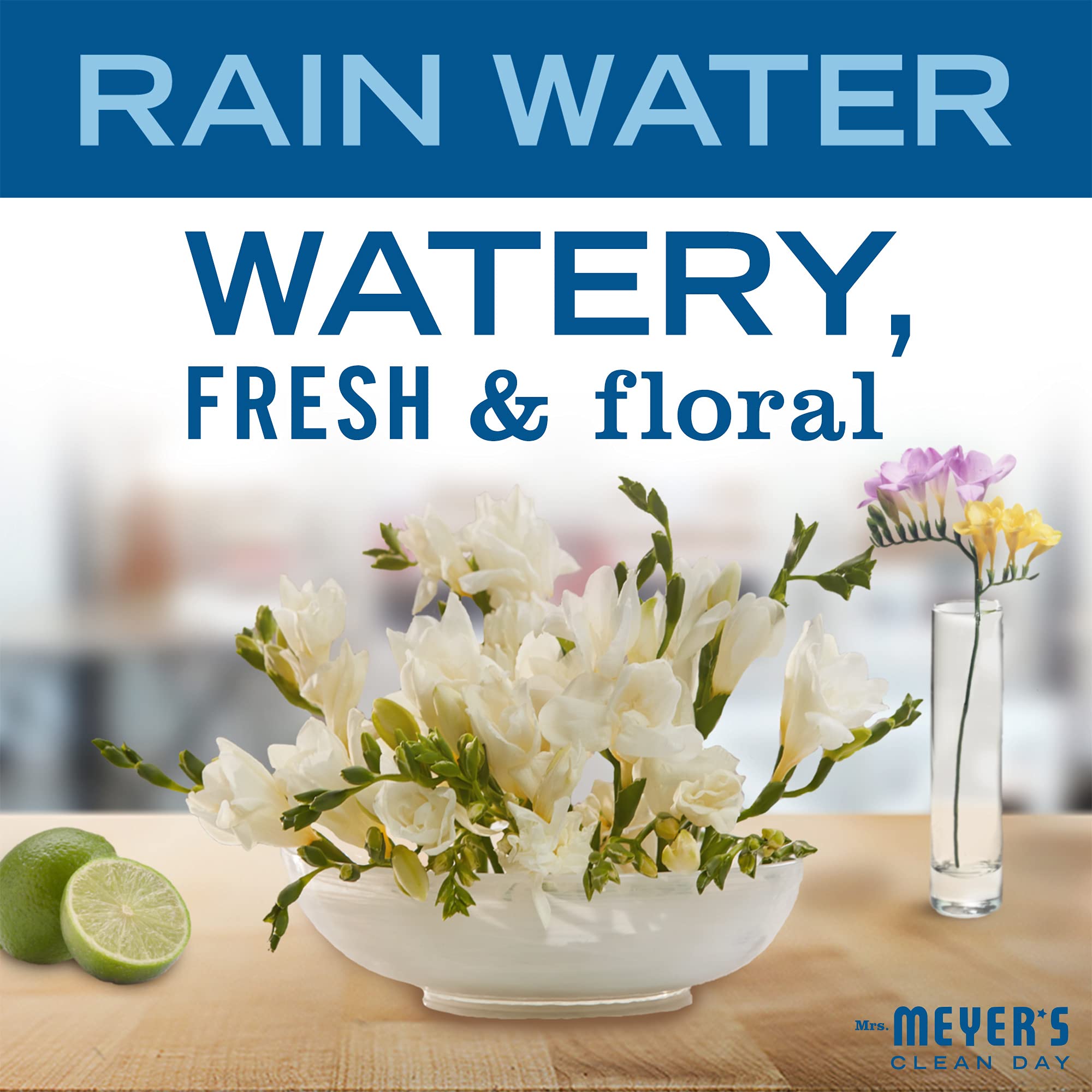Mrs. Meyer's Clean Day Liquid Hand Soap, Rain Water, Cruelty Free & Biodegradable Hand Wash Formula Made with Essential Oils, 370 ml Bottles, 4 Pack 🍁 All In One Marketplace Canada
