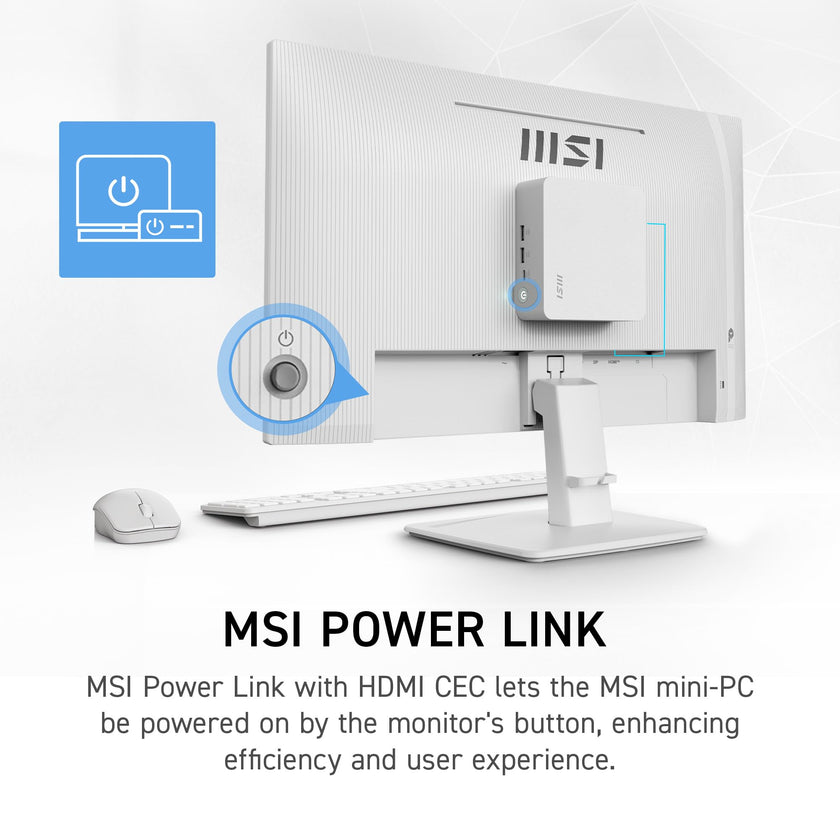 MSI PRO MP243W E14 24-inch IPS 1920 x 1080 (FHD) Computer Monitor, 144Hz, Adaptive-Sync, HDR Ready, HDMI, Display Port, VESA Mountable, Tilt, 4-Side Slim Bezel, 1ms, White 🍁 All In One Marketplace Canada
