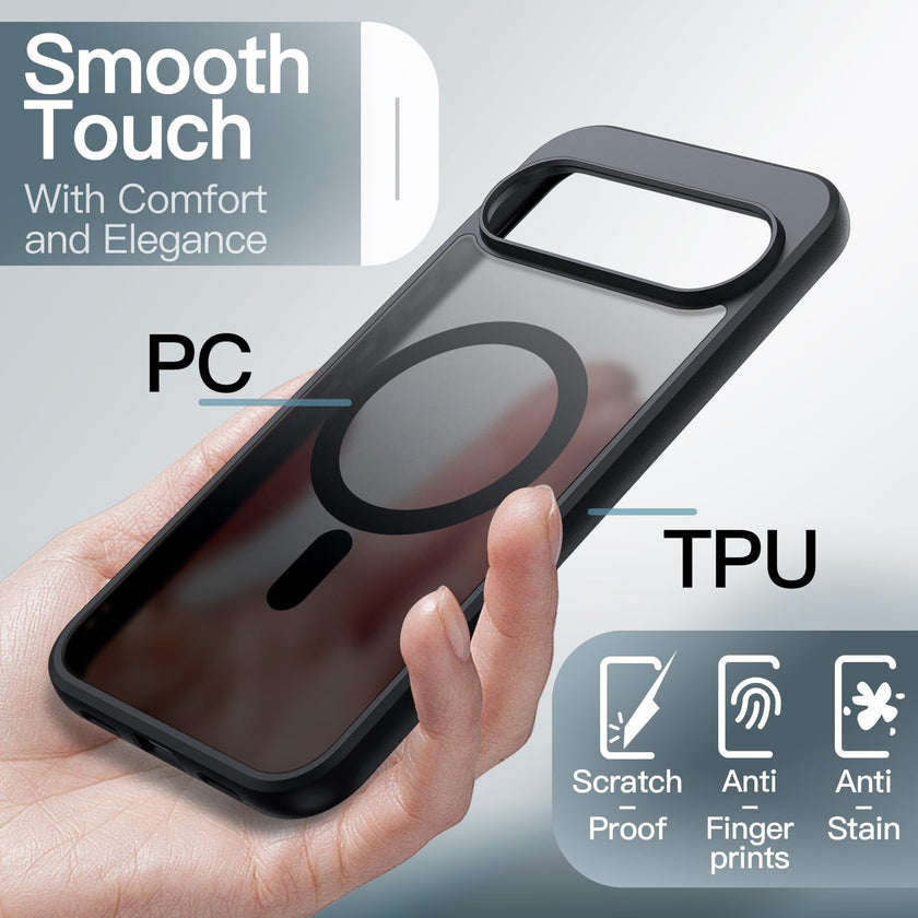 JETech Magnetic Case for Google Pixel 10/10 Pro 2025, Compatible with MagSafe and Pixelsnap Charger, Translucent Matte Back Shockproof Phone Cover (Obsidian) 🍁 All In One Marketplace Canada