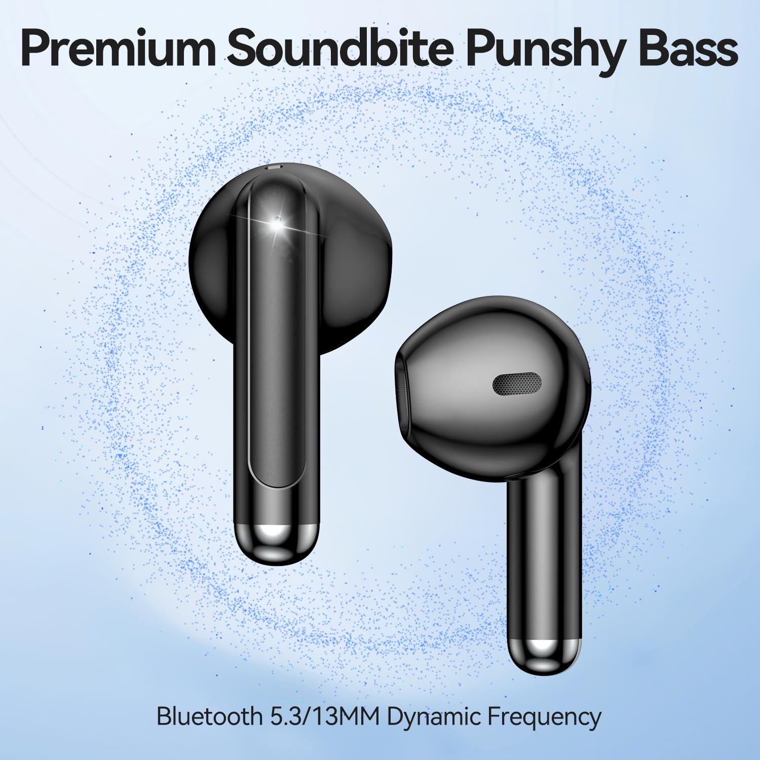 Wireless Earbuds, Bluetooth 5.4 in-Ear Headphones Wireless Bluetooth with ENC 4 Mics, Bluetooth Earbuds 50 Hour Noise-Cancelling Ear Buds with LED Indicator, IPX7 Waterproof for Sports/Work Black 🍁 All In One Marketplace Canada