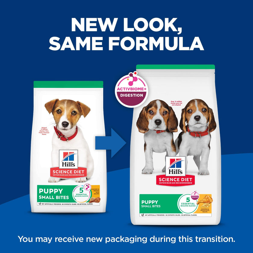 Hill's Science Diet Puppy Small Bites Chicken & Brown Rice Recipe Dry Dog Food 2.04 kg Bag 🍁 All In One Marketplace Canada