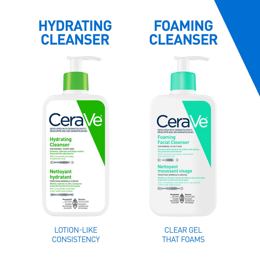 CeraVe Hydrating Face Wash, Daily, Gentle Moisturizing Non-Foaming Facial Cleanser for Men & Women with Hyaluronic Acid, Ceramides, Glycerin. Suitable for Dry & Sensitive Skin, Fragrance-Free, 473ML 🍁 All In One Marketplace Canada