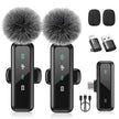 Wireless Lavalier Microphone for iPhone 15/16-2 Pack USB-C Mini Mic for iPhone, Android, iPad with Noise Cancelling & LED Display, Crystal Clear Recording for TikTok, YouTube, Podcast, Vlogging 🍁 All In One Marketplace Canada