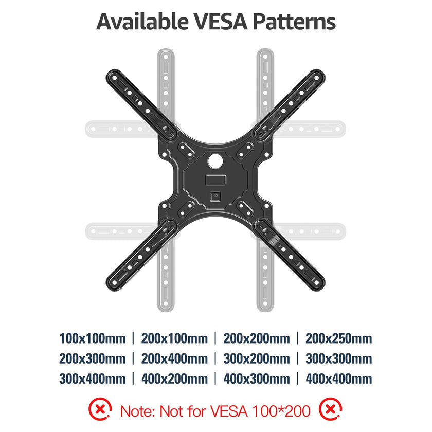 MOUNTUP TV Wall Mounts for Most 26-60 Inches TVs, Full Motion TV Bracket with Swivel and Extension, Articulating Arms, Tilt, Leveling, Single Stud Design, Max VESA 400x400mm up to 77lbs, MU0009 🍁 All In One Marketplace Canada