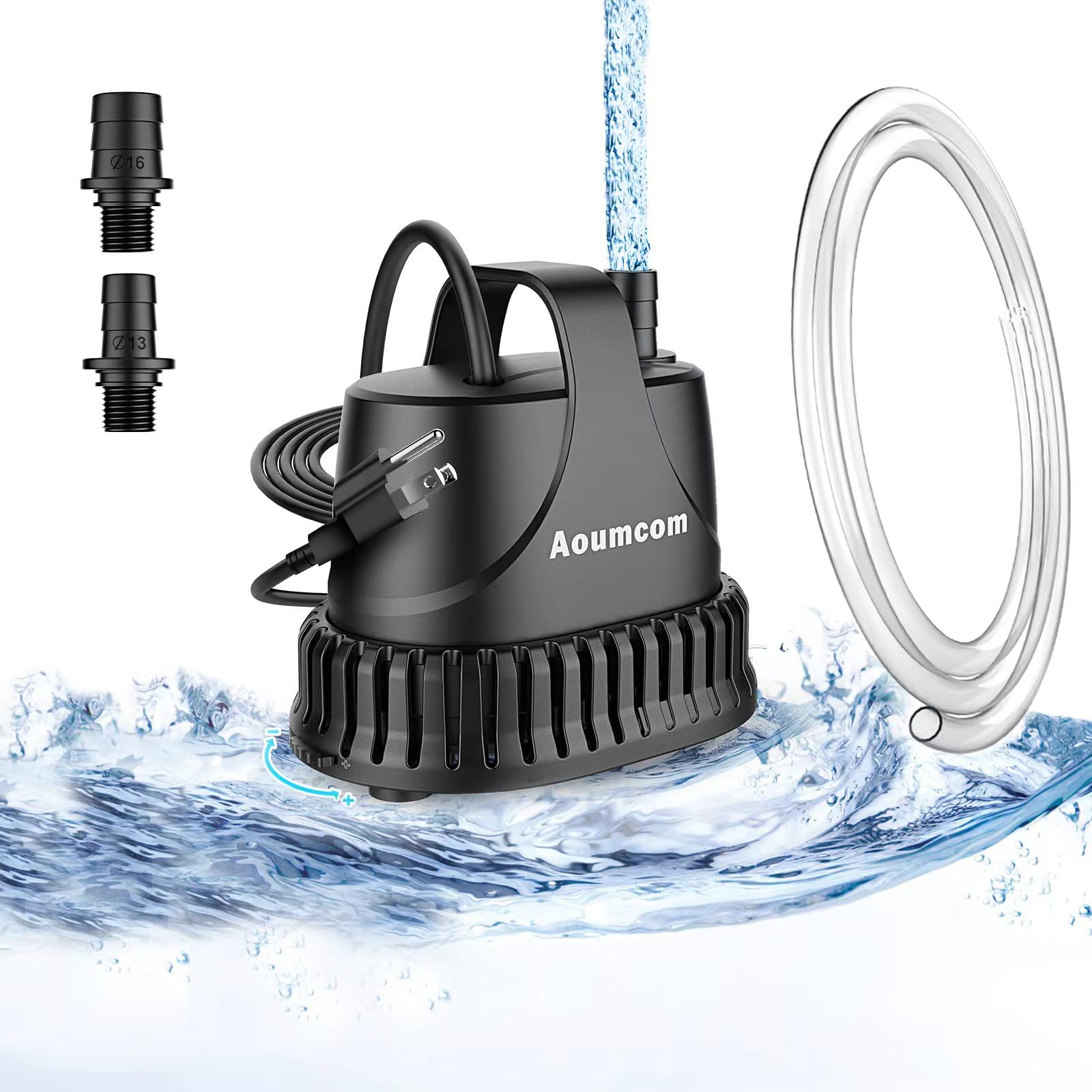 Aoumcom 200GPH Submersible Water Pump, 10W Water Fountain Pump, Aquarium Pump, 750L/H Water Pump with 7ft Power Cord for Garden Fountain, Water Table, Waterfall, Fish Tank, Pond, Hydroponics 🍁 All In One Marketplace Canada