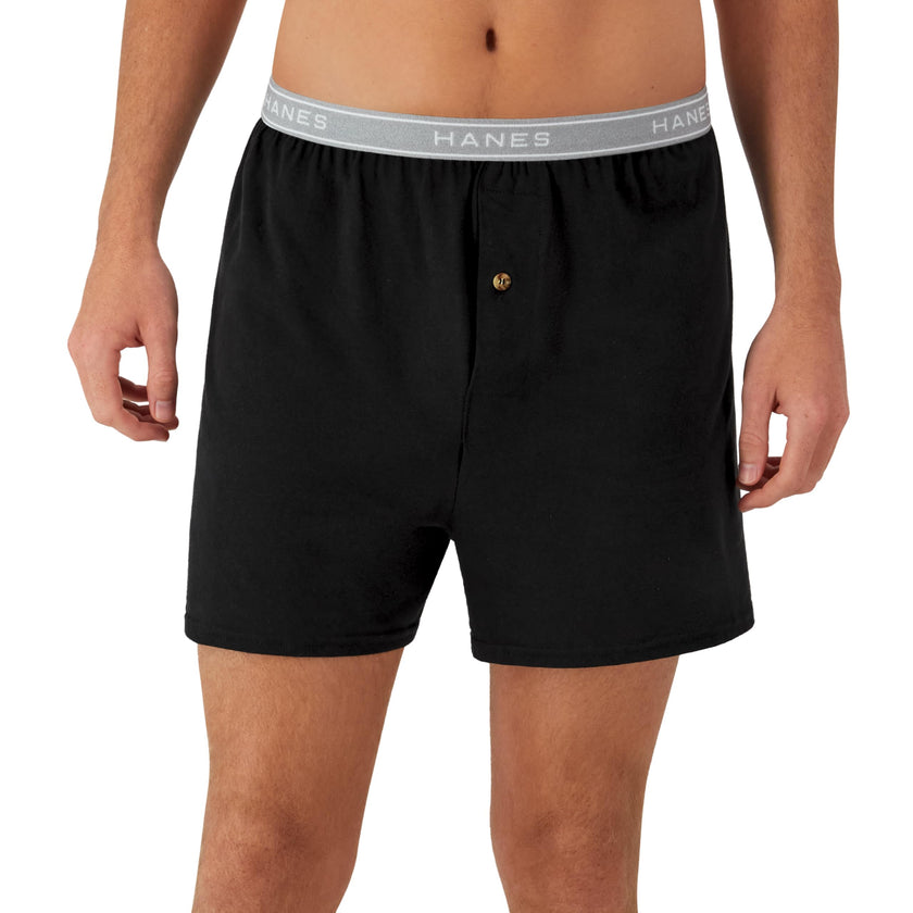 Hanes Men's 5-Pack Exposed Waistband Knit Boxers, Assorted, XX-Large/44-46 🍁 All In One Marketplace Canada