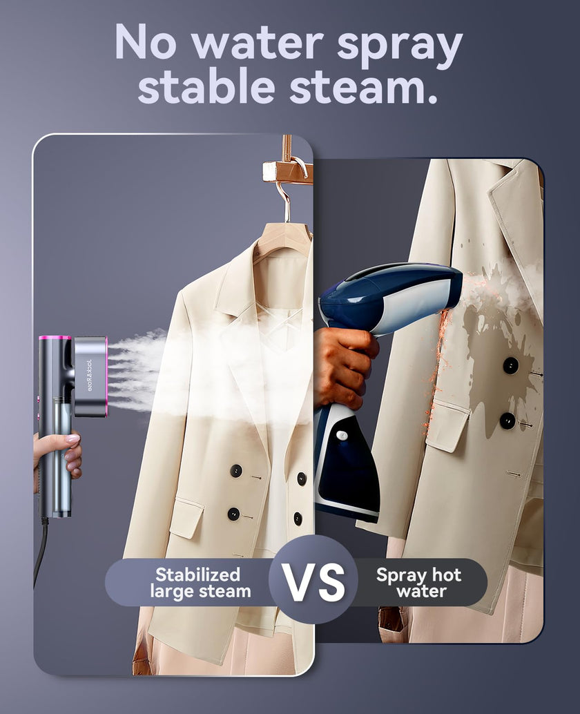 Jack ＆ Rose Travel Steamer for Clothes,100-220V Portable Steamer,15s Heat Up,Steamer ＆ Iron 2 In 1, Travel Size Garment Steamer,Large Ceramic Heat Panel,for Global ＆ Europe Traveling 🍁 All In One Marketplace Canada