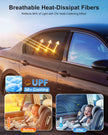 PEMOTech Car Window Shades(2 Pack)-Side Window Sun Shades, UV Protection Breathable Spandex Baby Window Covers for Camping, Universal Fit Most of Cars, Protect Privacy for Family (39.8