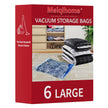 Vacuum Storage Bags 6 Large, Space Saver Sealer Bags, Airtight Compression Bags for Clothes, Pillows, Comforters, Blankets, Bedding 🍁 All In One Marketplace Canada