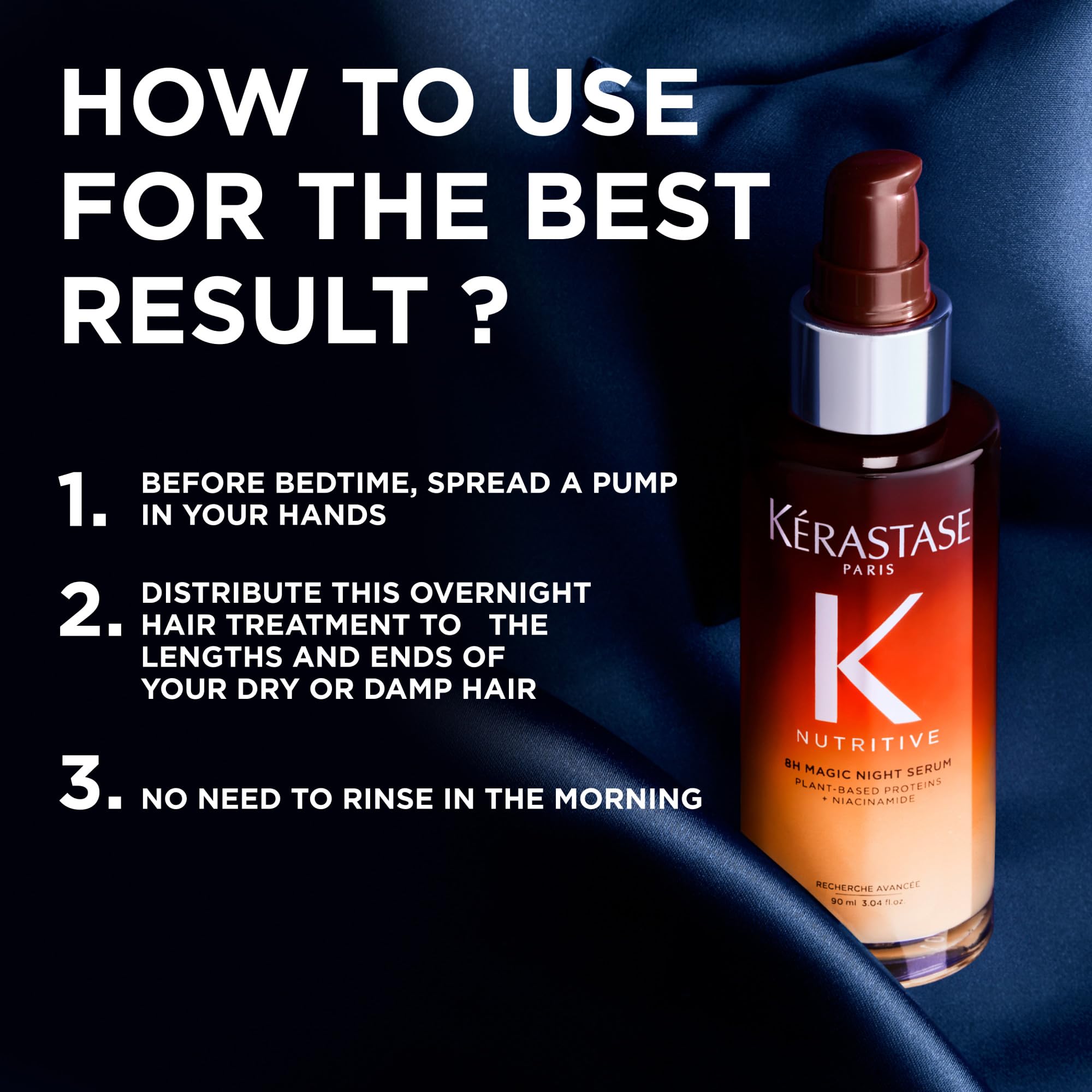 Kérastase Nutritive 8H Magic Night Serum, Iconic Overnight Nourishing Hair Serum for Dry Hair, Provides Deep Hydration and Softer Hair 🍁 All In One Marketplace Canada