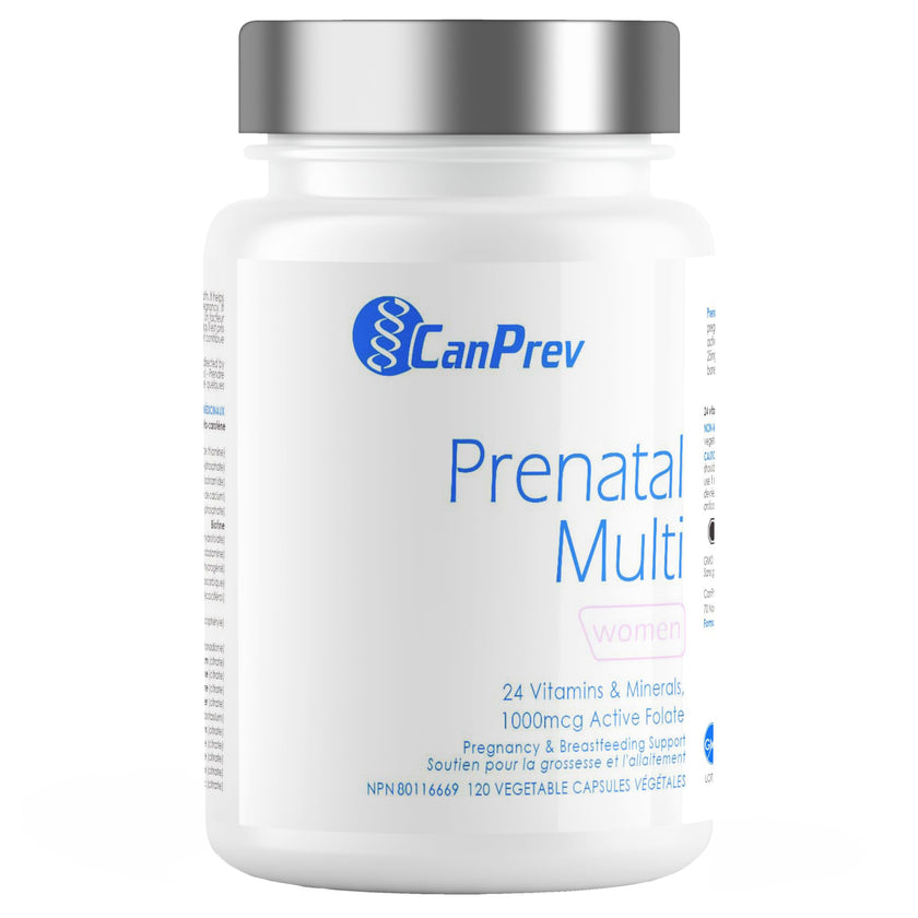 CanPrev Prenatal Multi 120 Caps 30-Day Supply - Prenatal Vitamins with Folic Acid for Pregnancy & Breastfeeding, Women's Prenatal Multivitamin & Mineral, 1000 mcg Active Folate - Non-GMO & Gluten-Free 🍁 All In One Marketplace Canada