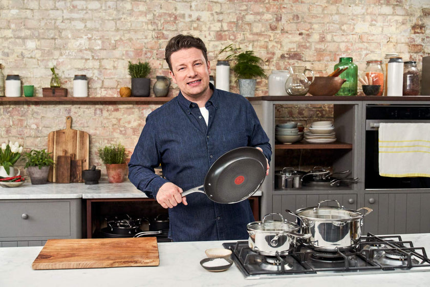 Jamie Oliver by Tefal Cooks Direct, Stainless Steel Pan Set, Frying Pans Nonstick Set 3 Pcs (20/24/28cm) (8/9/11 Inches), Induction Cookware with Even Heating 🍁 All In One Marketplace Canada