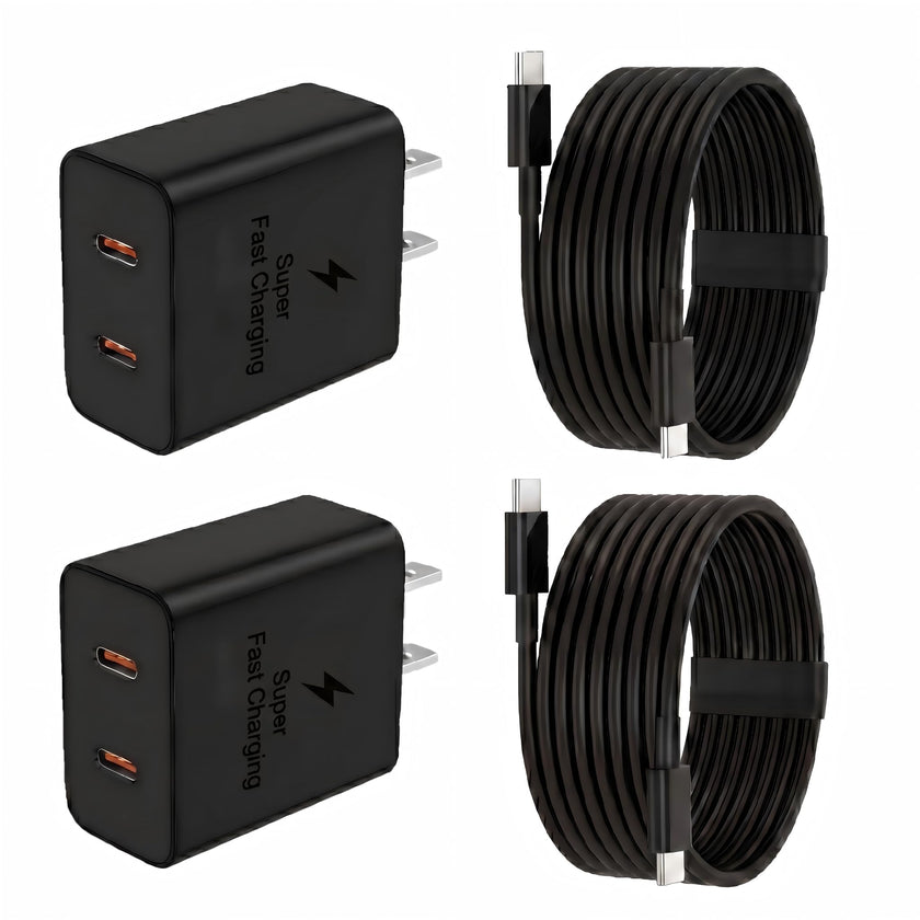 Super Fast Charger USB C, 2-Pack 45W USB C Charger with 6FT C to C Cable, Dual Port Fast Charger USB C for Samsung Galaxy S26/S25/S24/S23/S22/S21/S20/Plus/Ultra,Android,Galaxy Tablet,Phone 17/16/15 🍁 All In One Marketplace Canada