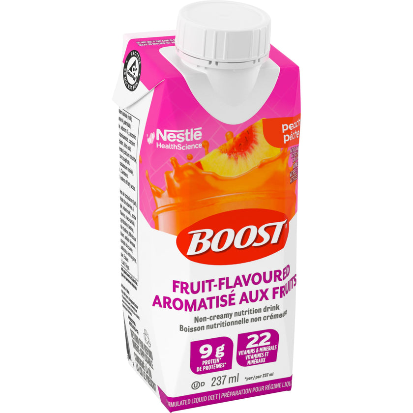 Boost Fruit Flavoured Drink Peach, 237ml, 24 count 🍁 All In One Marketplace Canada