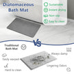 Ceecysaa Stone Bath Mat, Non-Slip Diatomaceous Earth Shower Mat, Quick Drying Bath Mat Stone, Super Absorbent Diatomite Bath Mats for Bathroom Kitchen, Easy to Clean, 60 x 39cm, Dark Gray 🍁 All In One Marketplace Canada