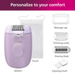 Philips Epilator Series 4000, 3-in-1 with Shaver and Trimming Attachments for Women, LED Light, 2 Speed Settings, 4 Accessories, BRE257/04 🍁 All In One Marketplace Canada