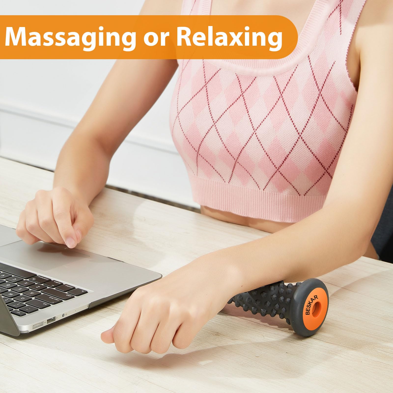 BESKAR Foot Massage Roller for Plantar Fasciitis Relief, Portable Foot Roller to Deep Tissue Muscle Massage, Foot Arch and Heel Pain, Foot Trigger Point Therapy Reflexology Tool 🍁 All In One Marketplace Canada