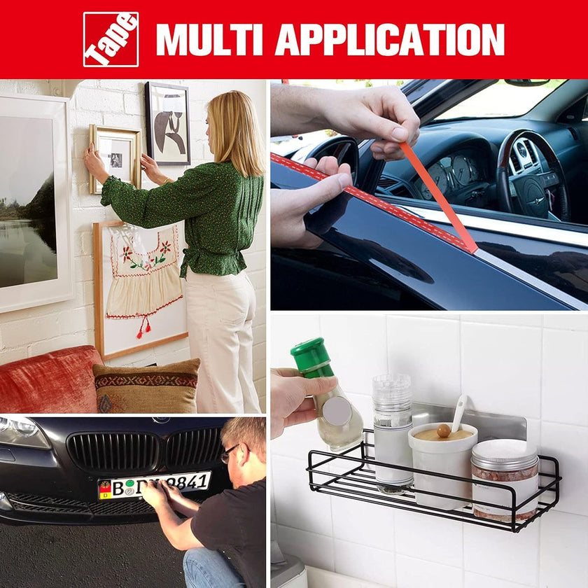 Double Sided Tape Heavy Duty, Adhesive Mounting Tape Waterproof, 16.4 FT x 0.94 in, Strong Foam Tape for Walls, Automotive, Home Office Decor 🍁 All In One Marketplace Canada