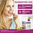 Beetroot Gummies, 90 Count - Non-GMO Beet Root Supplement for Healthy Circulation & Energy - Natural Vegan Fruit Flavor 🍁 All In One Marketplace Canada