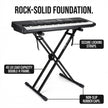 RockJam Xfinity Heavy-Duty, Double-X, Pre-Assembled, Infinitely Adjustable Piano Keyboard Stand with Locking Straps 🍁 All In One Marketplace Canada