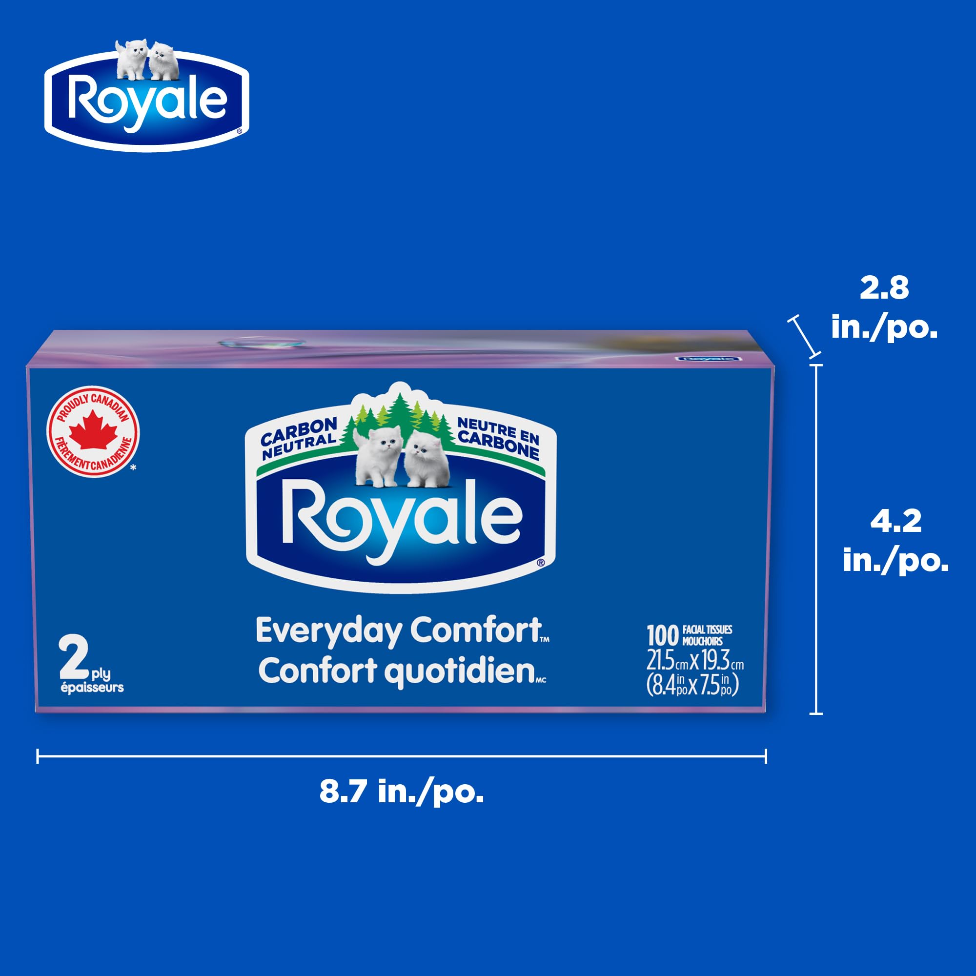 Royale Everyday Comfort 2 Ply Facial Tissue, 24 Tissue Boxes, 100 Tissues per Box 🍁 All In One Marketplace Canada