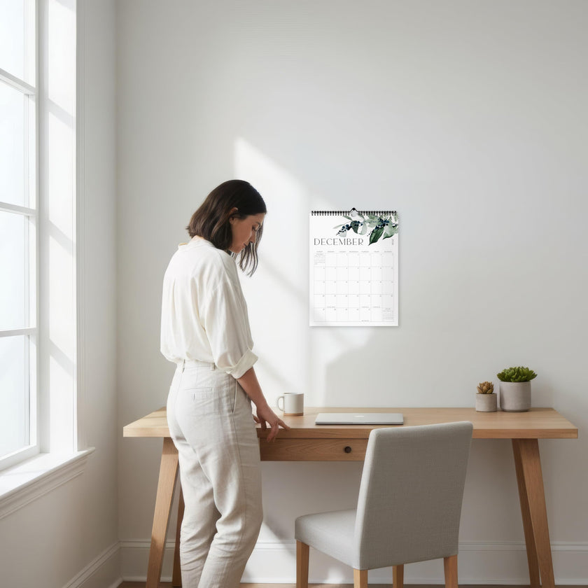 Aesthetic 2026-2027 Wall Calendar - Runs from January 2026 Until July 2027 - The Perfect Modern Greenery Calendar Planner for Easy Organizing 🍁 All In One Marketplace Canada