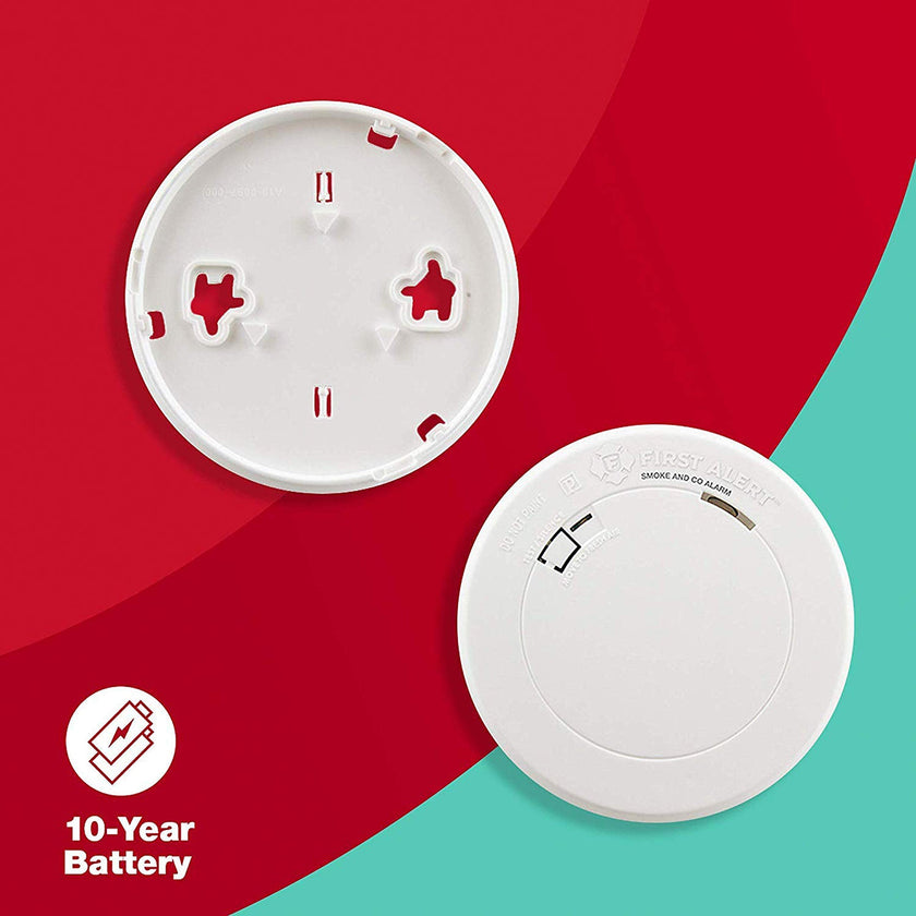 First Alert 10 Year Battery Smoke and Carbon Monoxide Alarm with Voice Alert, White, PRC710VA-6 🍁 All In One Marketplace Canada