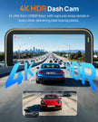 70mai A810 Lite 4K Dash Cam Front and Rear, 5GHz WiFi 6 DashCam, Car Camera with GPS Tracking, HDR Night Vision, 24H Parking Mode, Voice Control, Emergency Lock, Loop Recording, Support 512GB Max 🍁 All In One Marketplace Canada