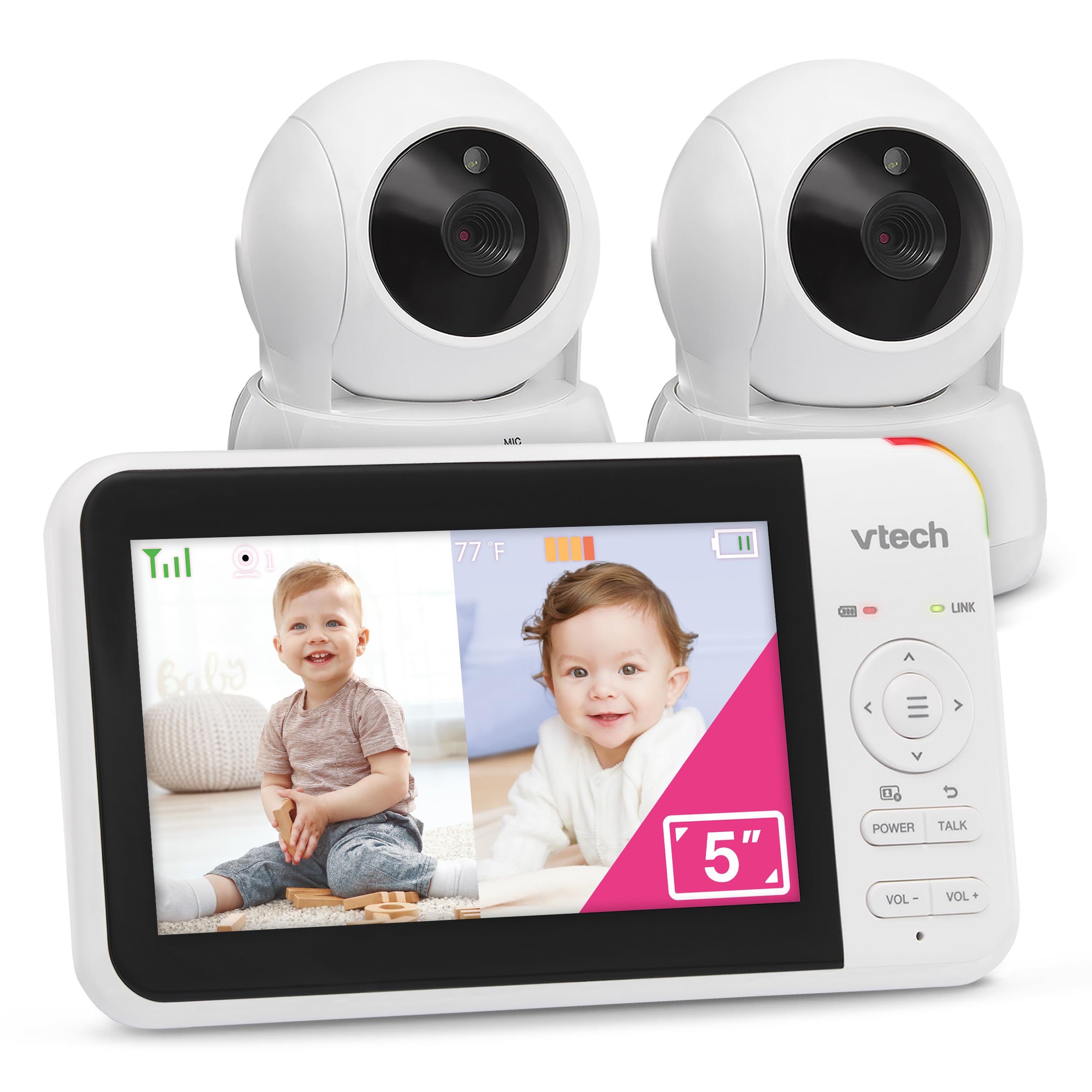 VTech VM924-2 Pan & Tilt Video Baby Monitor with 2 Cameras, 5