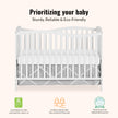 Dream On Me Chelsea 5-In-1 Convertible Crib In White, 4 Mattress Height Positions, Non Toxic Finish, JPMA Certified, Made Of Sustainable And Sturdy Pinewood 🍁 All In One Marketplace Canada