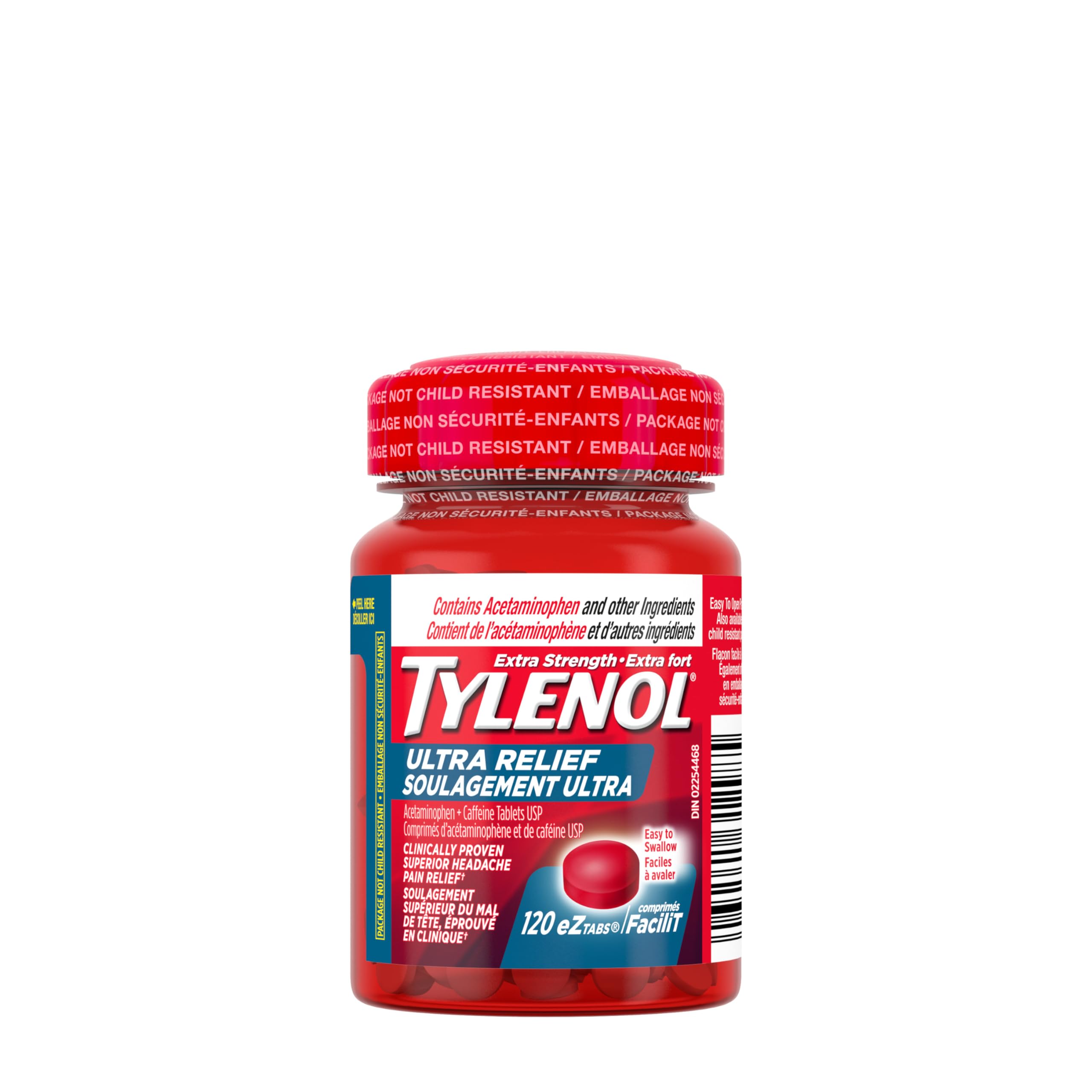 Tylenol Ultra Relief for Headache and Migraine Pain Relief, 500 mg Acetaminophen, 120 Tablets 🍁 All In One Marketplace Canada