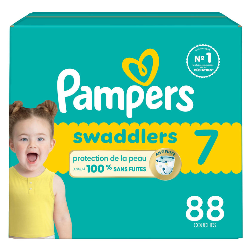 Pampers Swaddlers Diapers, Size 7 (26-50 lbs), 88 Count, Absorbent, Keeps Baby Dry and Comfortable, Skin Safe Disposable Baby Diaper 🍁 All In One Marketplace Canada