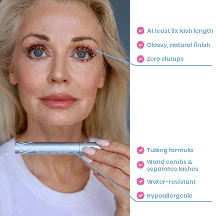 Prime Prometics PrimeLash Mascara for Women over 50 – Volumizing, Incredible Length in 2 Coats – Long-Stay, Zero Clumps, Hypoallergenic (Black) 🍁 All In One Marketplace Canada