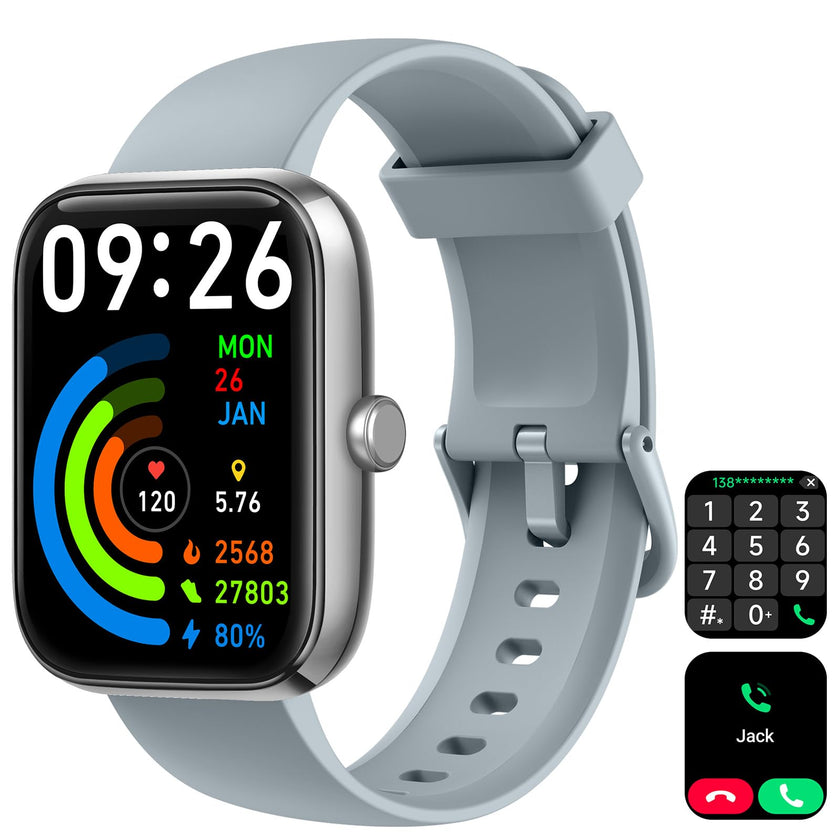 Smart Watch for Men Women with Bluetooth Call, Alexa Built-in, Heart Rate & Sleep Monitor, 1.83