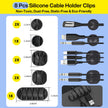[313Pcs] Cable Management Kit, 67 Adhesive Cable Clips, Topavatop Desk Cord Organizer, 22 Reusable Cable Strap, 4 Cable Sleeve Split, 200 Nylon Cable Zip Ties with 20 Mounts for TV Office Home, Black 🍁 All In One Marketplace Canada