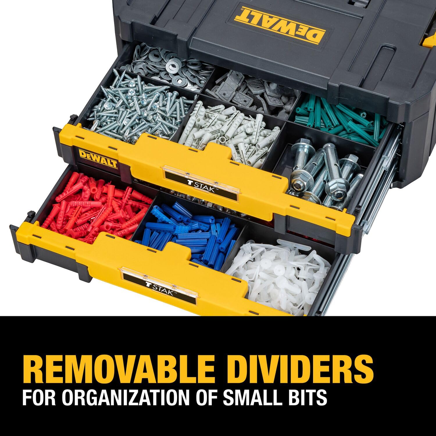 DEWALT TSTAK Tool Storage Organizer, Double Drawers (DWST17804) , Black 🍁 All In One Marketplace Canada