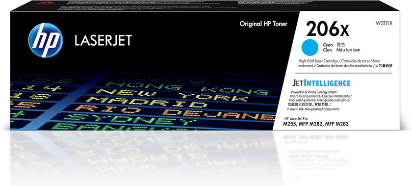 HP 206X High Yield Cyan Original LaserJet Toner Cartridge