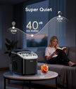ecozy Portable Ice Makers Countertop, 8 Cubes in 6 Mins, 26lbs/Day, Bullet Ice Maker Machine with 2 Ice Sizes, Self-Cleaning Ice Maker with Carry Handle for Home/Kitchen/Party/Travel - 2026 Version 🍁 All In One Marketplace Canada