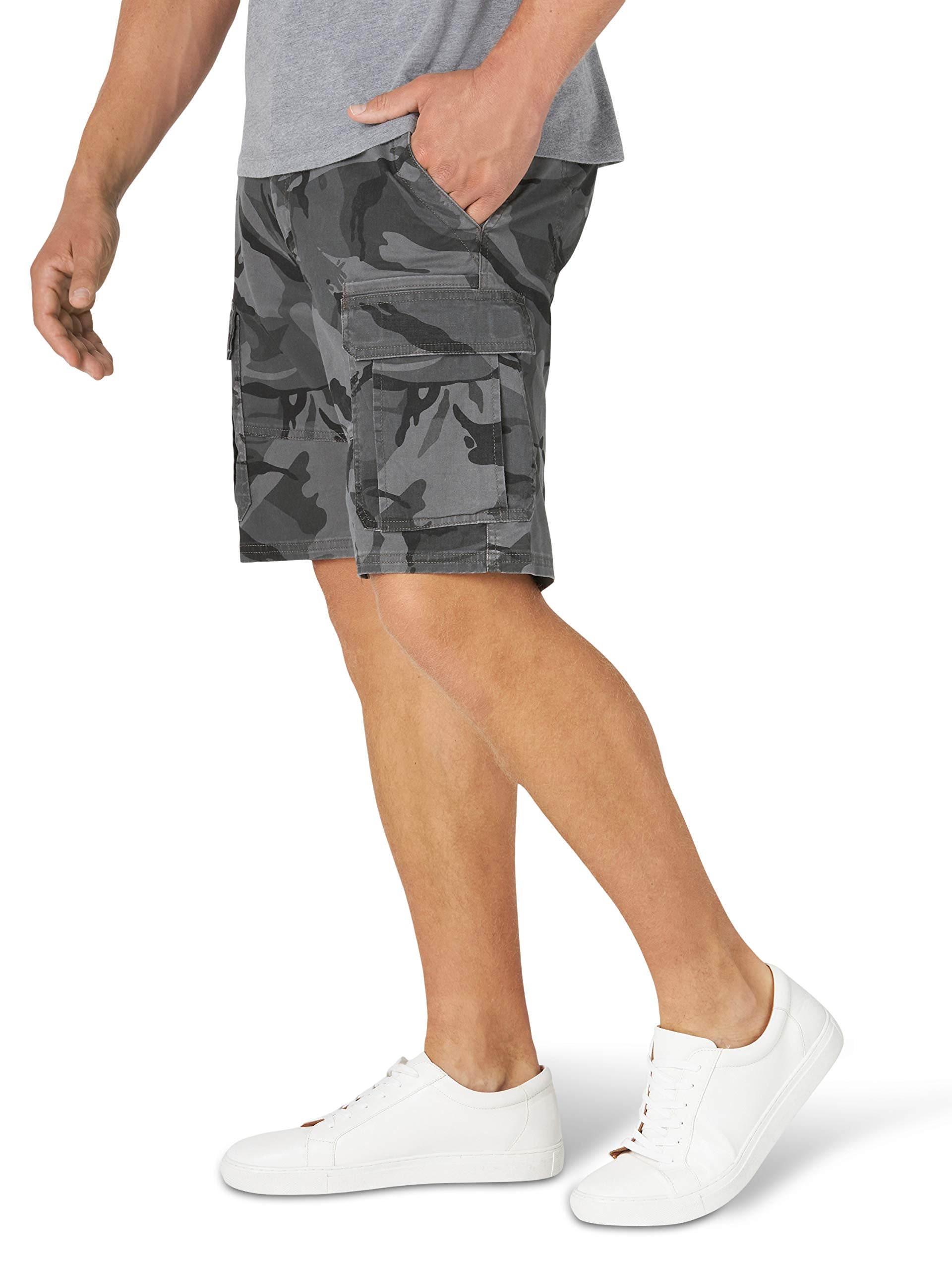 Wrangler Authentics Men's Classic Cargo Stretch Short, Anthracite Camo, 38 🍁 All In One Marketplace Canada