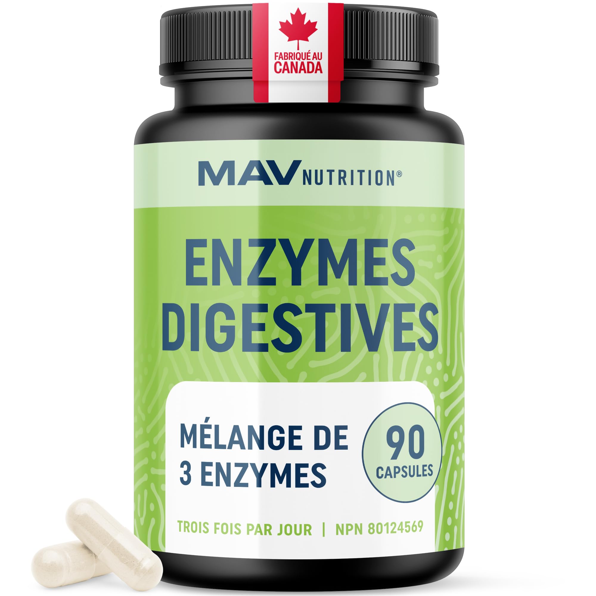 Digestive Enzymes 280MG for Digestive Health & Bloating Relief for Women & Men | Triple Digestive Enzyme Blend to Break Down Carbs & Fats, Anti Bloating Supplement for Women & Men | Vegetarian | 90ct 🍁 All In One Marketplace Canada