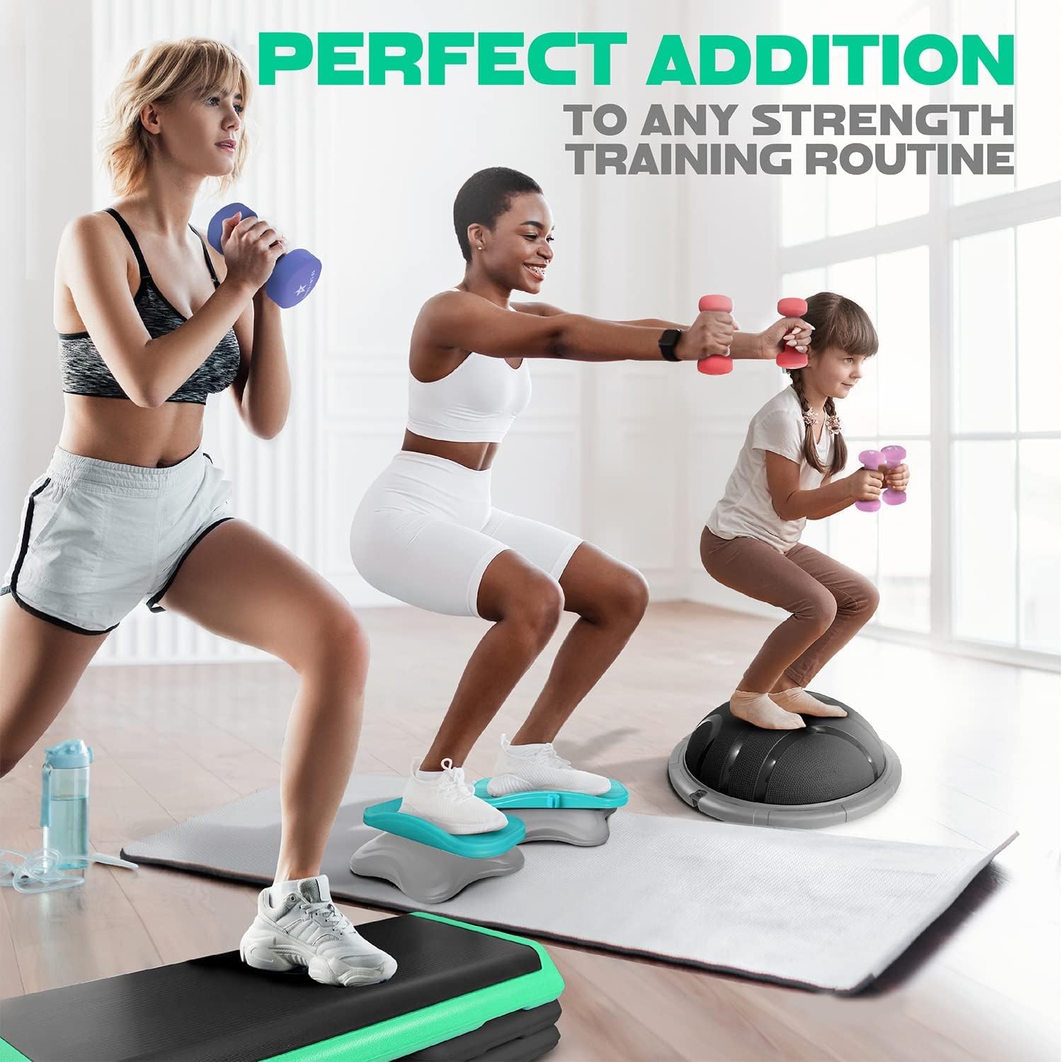 Yes4All Dumbbell Neoprene, poids et haltere, Weight set, hand weights for women, dumbbells pair, free weights (D. Green - 5lbs) 🍁 All In One Marketplace Canada