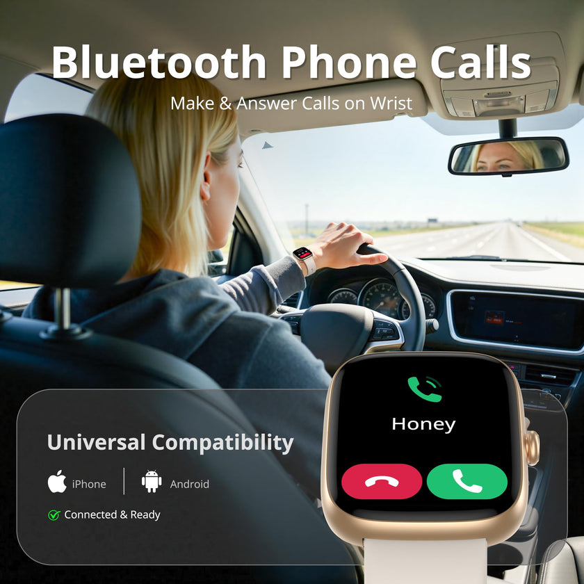 Fixwink Smart Watch for Women Ladies (Answer/Make Call), 1.83