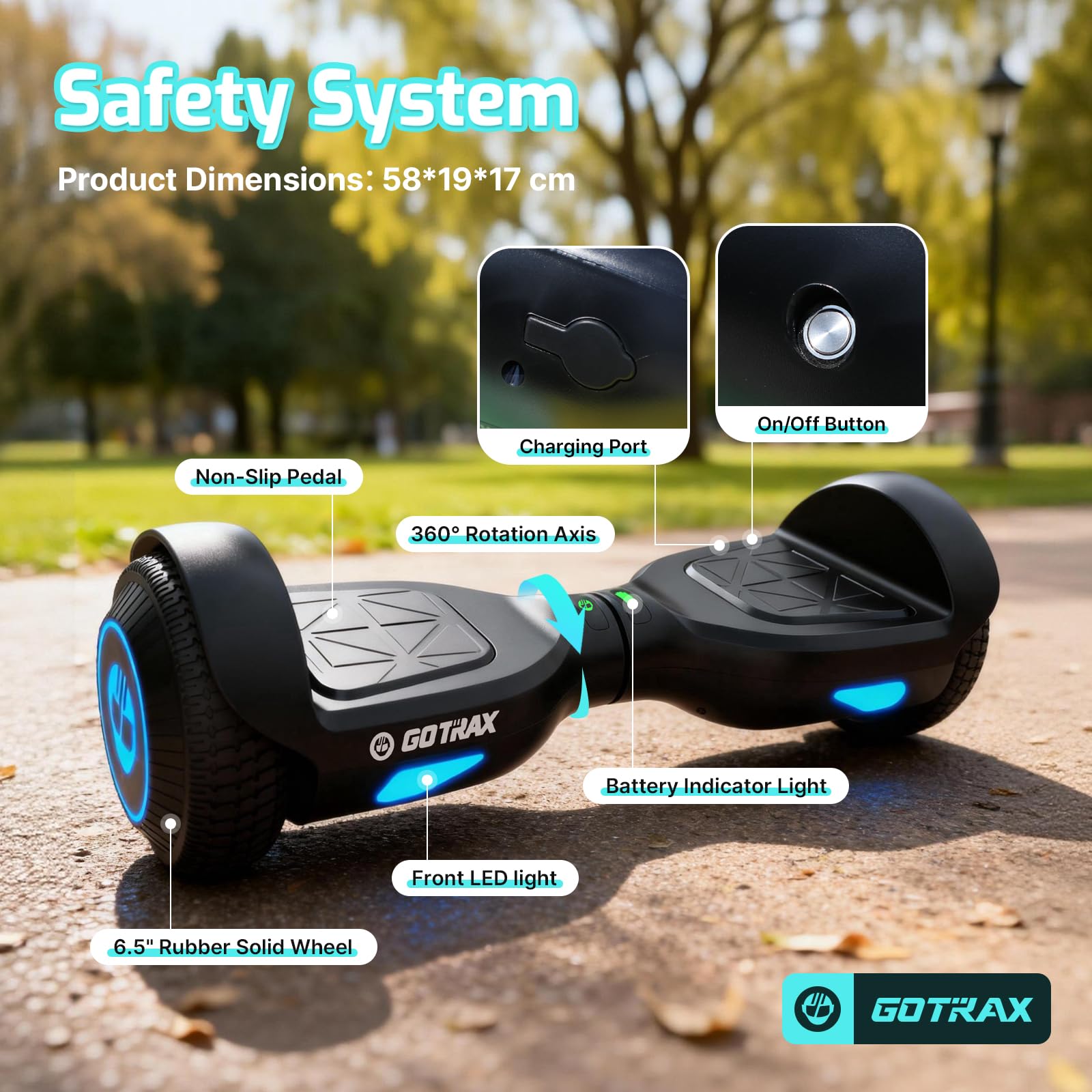 Gotrax Edge Hoverboard with 6.5
