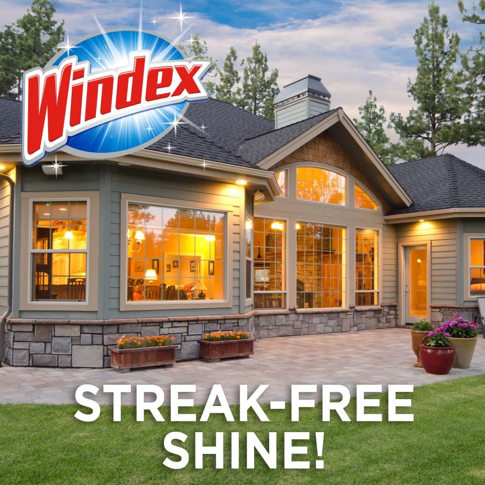 Windex Outdoor Window, Glass, and Patio Cleaner Refill, Streak-Free, Removes Dirt and Grime, Surface Cleaning Shine Spray, 3.8mL 🍁 All In One Marketplace Canada