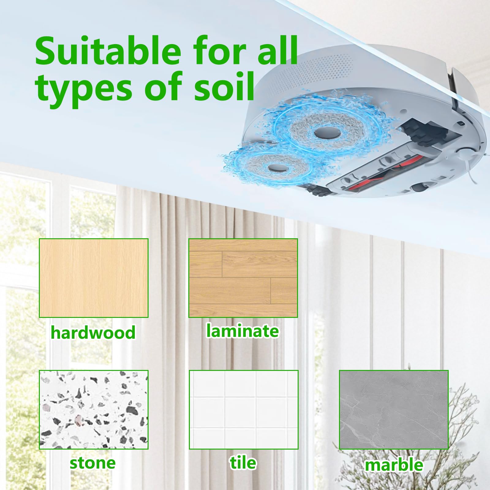 Floor Cleaning Solution for Dreame L40 Ultra/L50 Ultra/X50 Ultra/L10s Ultra Gen 2/X40 Ultra and Other L/X/Aqua/Matrix Series Robot Vacuum Cleaners, Multi-Surface Floor Cleaner Liquid, Fits MOVA, 1L 🍁 All In One Marketplace Canada