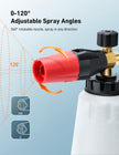 AstroAI Foam Cannon, Heavy Duty Car Foam Blaster Wide Neck Adjustable Snow Foam Lance and Thick Foam for Pressure Washer 1/4